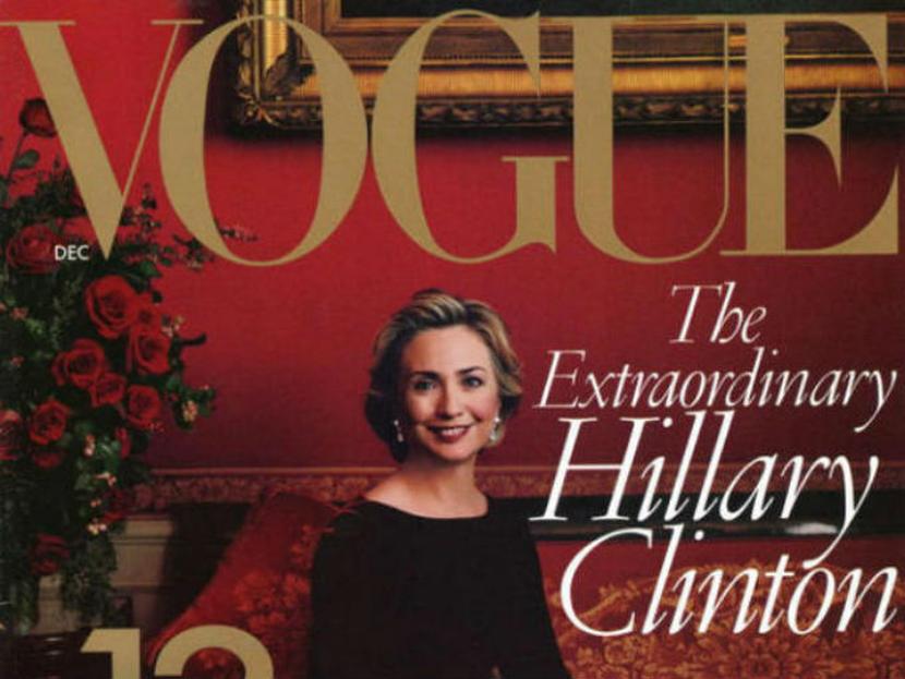 Hillary Clinton: Apareció en la edición de diciembre de 1998 de la versión norteamericana cuando era Primera Dama de Estados Unidos. Foto: Vogue