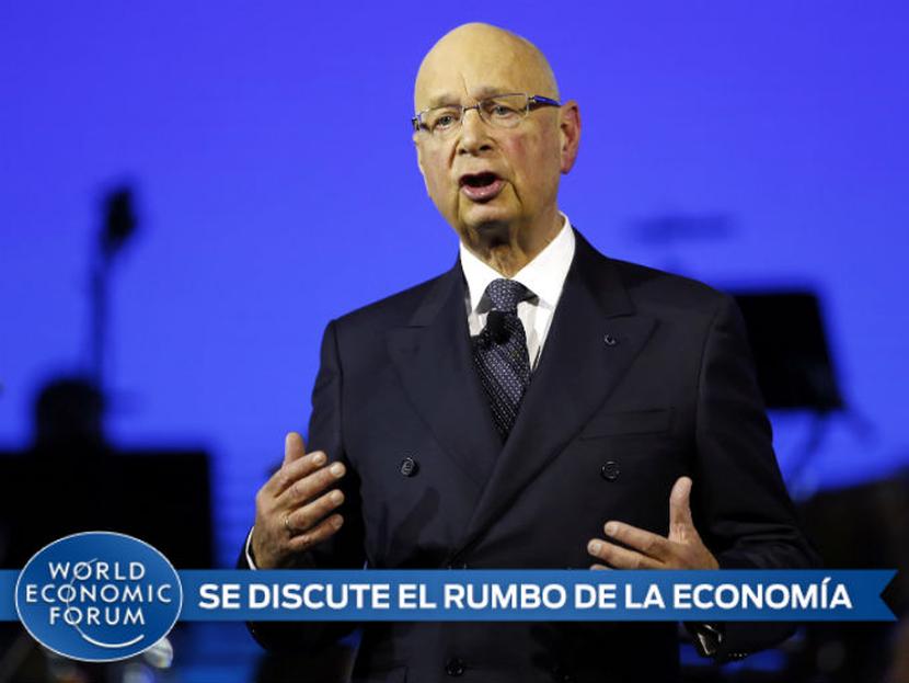 La Reunión Anual 2015 del Foro Económico Mundial empezó con un breve mensaje de bienvenida de su fundador, Klaus Schwab. Foto: Reuters