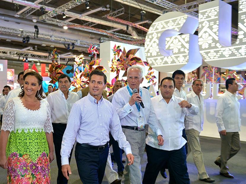 El Presidente Enrique Peña Nieto inauguró la 40 edición del Tianguis Turístico 2015 en Acapulco. Foto Notimex