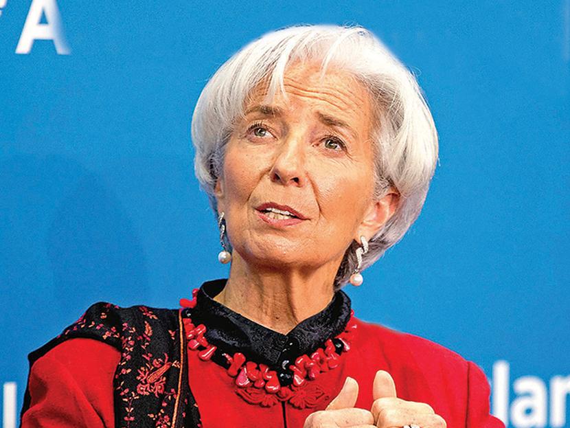 El FMI, que dirige Christine Lagarde, redujo sus proyecciones del PIB. Foto:  AP