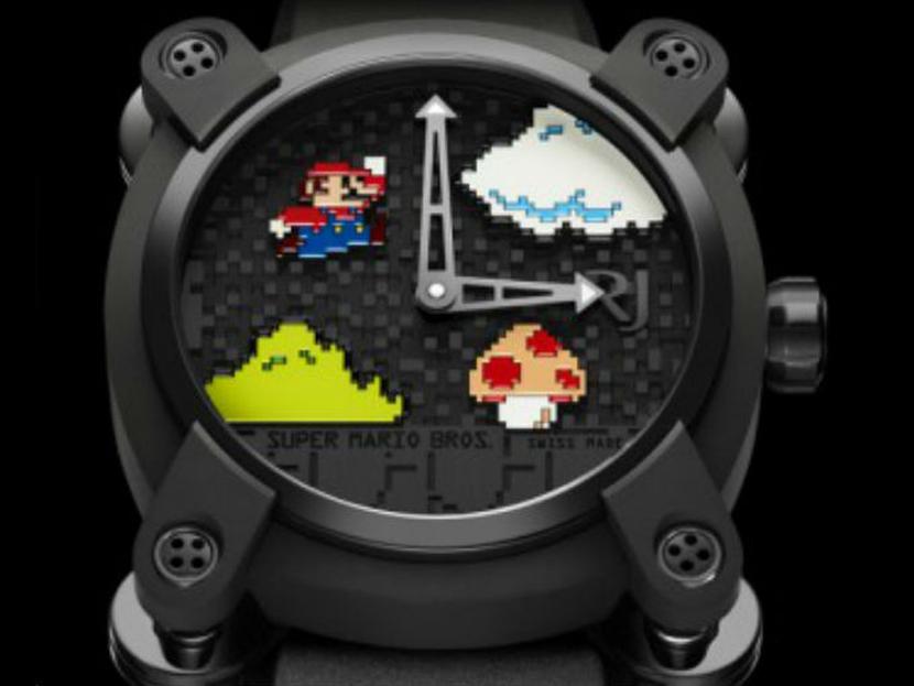Como parte de las celebraciones por el 30 aniversario de Super Mario Bros, la firma Romain Jerome lanzó un exclusivo reloj del personaje más famoso de Nintendo. Foto: romainjerome.ch.