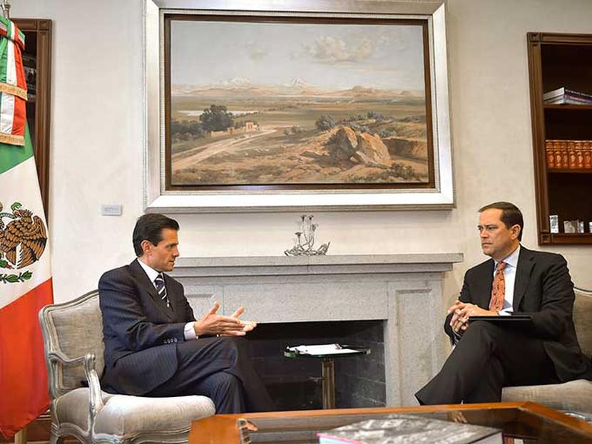 El Presidente Enrique Peña Nieto se reunió hoy en la Residencia Oficial de Los Pinos con Chuck Robbins, CEO mundial de Cisco Systems, quien le anunció una expansión de la compañía con valor de más de 4 mil millones de dólares entre 2016 y 2018. Foto: Presidencia
