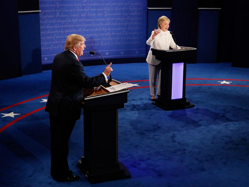 El tercer y último debate entre los candidatos a la Presidencia de Estados Unidos se realizó la noche de este miércoles 19 de octubre en Las Vegas, Nevada. Foto: Getty