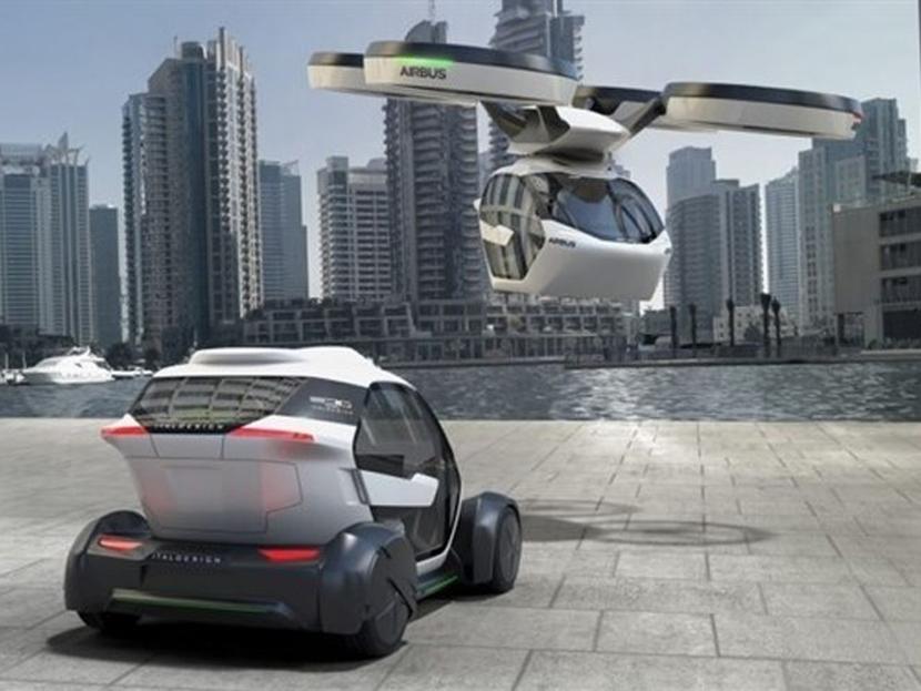 'Pop.Up' se presenta como un vehículo versátil que puede convertirse en un coche eléctrico convencional o en un dron capaz de desplazarse por el aire de forma autónoma