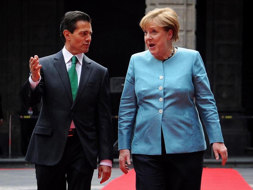 Anglea Merkel comenzó una breve visita oficial al país en la que busca reforzar la posición de Alemania en América Latina. Foto: Cuartoscuro
