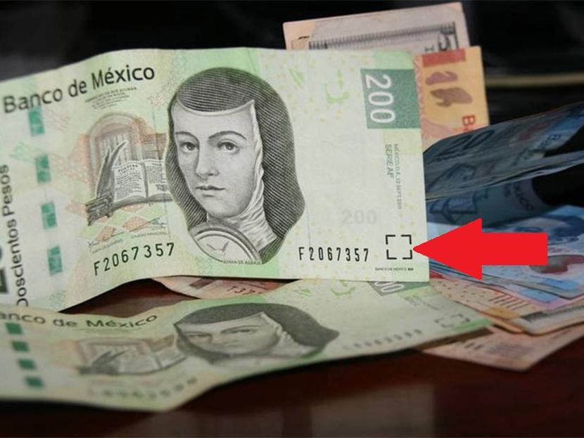 Si has observado a los billetes de 100, 200, 500 y 1000 pesos,, tal vez hayas notado unas pequeñas líneas justo en la esquina inferior derecha. Foto: Archivo