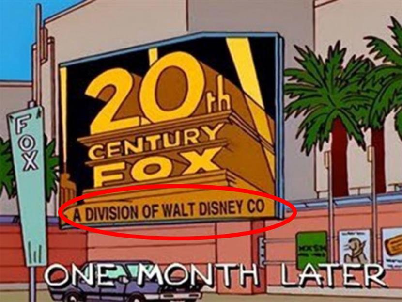 En un episodio emitido en 1998, la serie animada vaticinó el acuerdo que hoy culminó con la venta de la empresa que transmite este programa. Foto: Fox