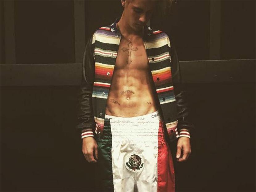 En 2016 Justin Bieber subió una foto a Instagram donde usaba unos shorts con la bandera mexicana impresa. Foto: Instagram de @justinbieber