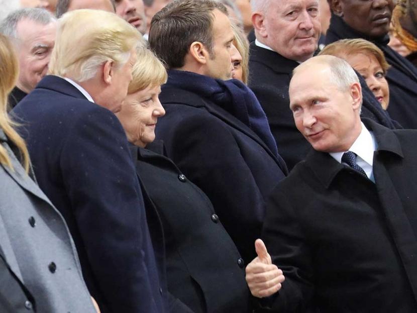 Encuentro en París entre Donald Trump y Vladimir Putin. Foto: Reuters