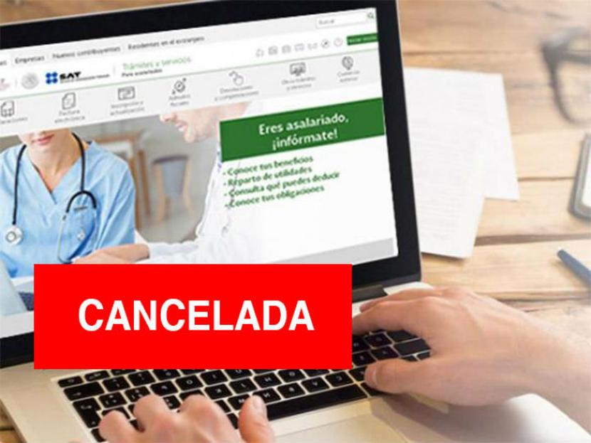 La nueva modalidad de cancelación de factura se puso a disposición de los usuarios desde el 1 de noviembre de 2018, en el portal del SAT. Foto: SAT