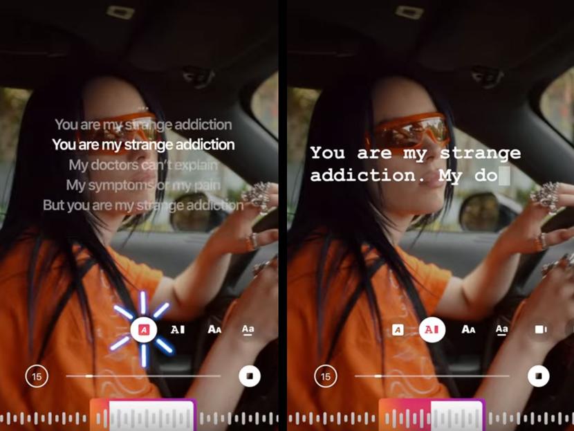 Instagram ahora tendrá una opción para los que les gusta la música, pues la aplicación permitirá añadir letras de canciones en tiempo real. Imagen: Captura Youtube
