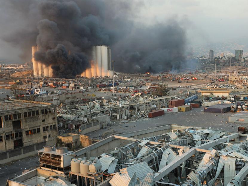 Este martes se registró una enorme explosión en la ciudad de Beirut, la capital del Líbano. Foto: Reuters 