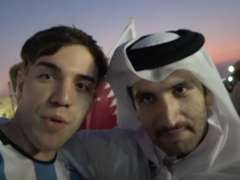 Fran MG y jeque Osman en Qatar