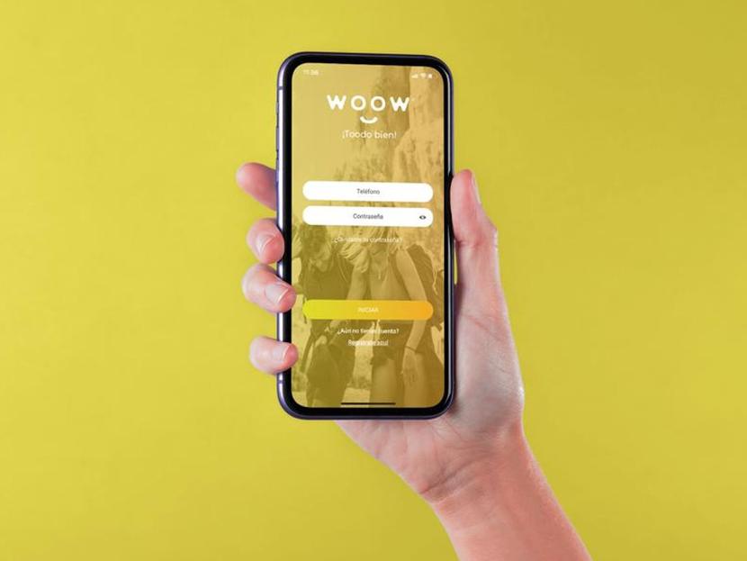 Pantalla teléfono aplicación Woow