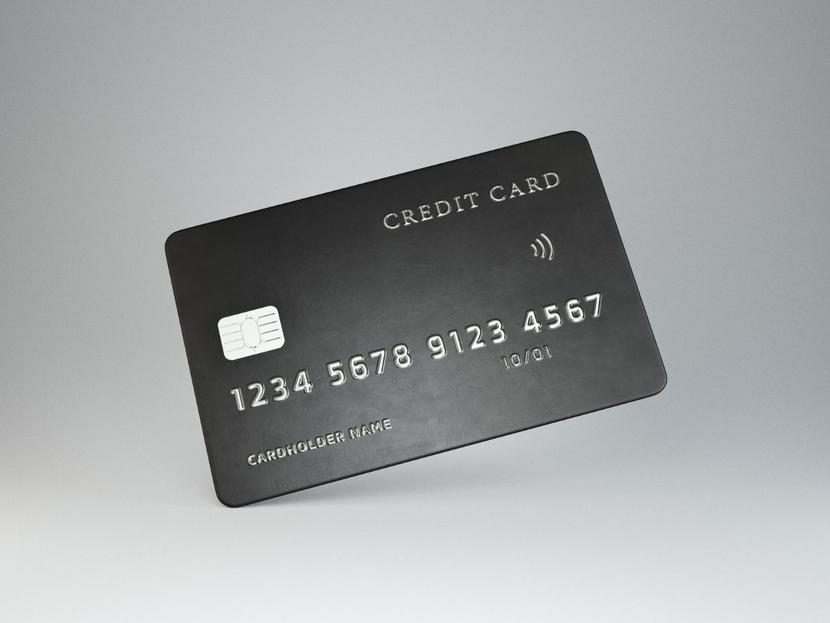 Tarjeta de crédito color negra 