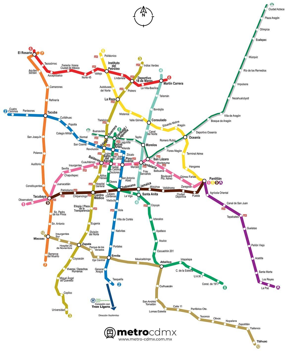 Mapa metro de la CDMX