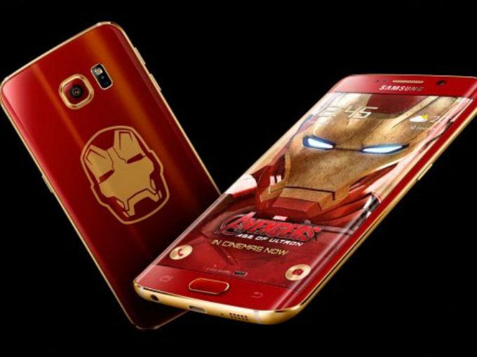 La esencia del primer miembro de Los Vengadores está representada en este teléfono rojo con dorado de pantalla curva y 64 GB de almacenamiento. Foto: Especial