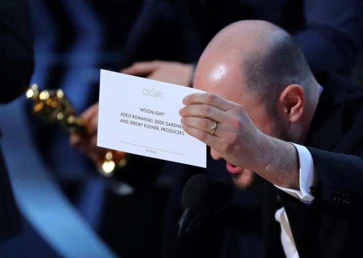 Moonlight ganadora a Mejor Película del año en los Oscars 2017. Foto: Reuters.