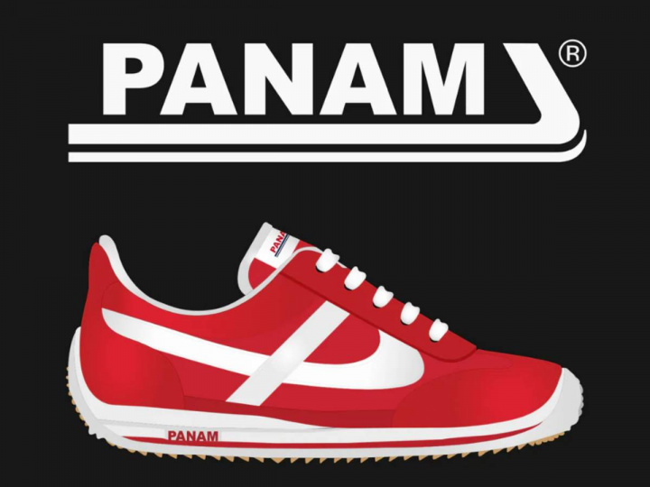 Tenis Panam color rojo con blanco 