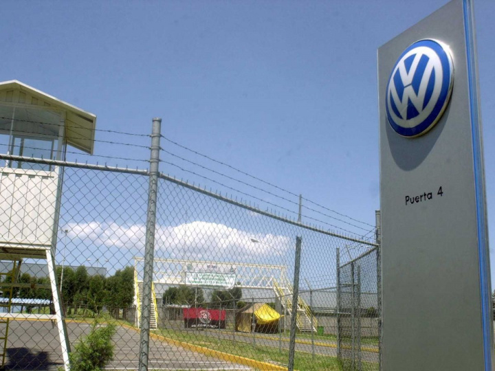Estacionamiento de la planta Volkswagen Puebla