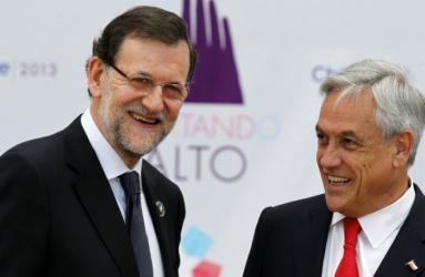 Mariano Rajoy, jefe del gobierno español y Sebastián Piñera, presidente de Chile. Foto: Reuters