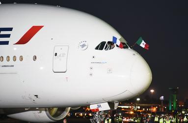 El Aeropuerto Internacional de la Ciudad de México es el primero en América Latina en tener vuelos regulares del Airbus A380. Foto: SCT