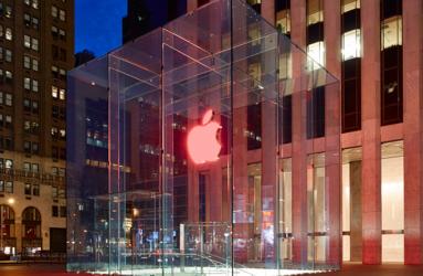 Más de 400 tiendas de Apple pintarán sus logos en rojo y donará un dólar por cada compra hecha a través de Apple Pay en los locales. Foto: Archivo Reuters