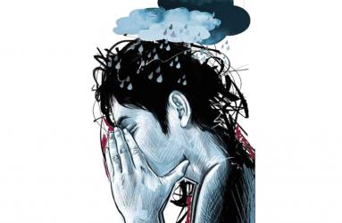 En México uno de cada cuatro adolescentes está en riesgo de padecer depresión alguna vez en su vida. Ilustración: Jesús Sánchez