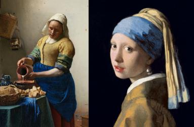 Dos de las obras emblemáticas de Vermeer: La lechera y La joven de la perla. Imagen: Dominio Público