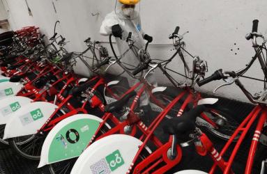 Ecobici cuenta con bicicletas en las inmediaciones de las estaciones de las líneas del Metro fuera de servicio. Foto: Cuartoscuro/Archivo