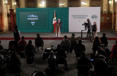 La habitual conferencia matutina del presidente López Obrador desde el Palacio Nacional no será suspendida. Foto: Cuartoscuro 