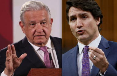 El primer ministro de Canadá, Justin Trudeau, invitó personalmente al presidente López Obrador a participar en un evento solidario en favor de los afectados ante el conflicto entre Rusia y Ucrania. Fotos: Cuartoscuro /- Reuters 
