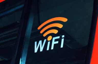 Icono de WiFi de color naranja 