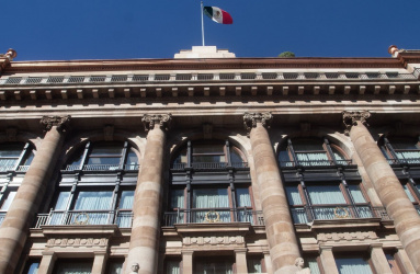 Edificio del Banco de México (Banxico) ubicado en el Centro Histórico de la ciudad de México. 