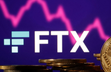 Logo de FTX y monedas
