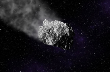 asteroide en el espacio