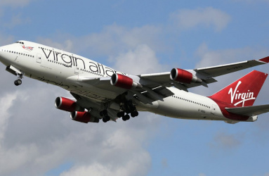 avion blanco de Virgin Atlantic