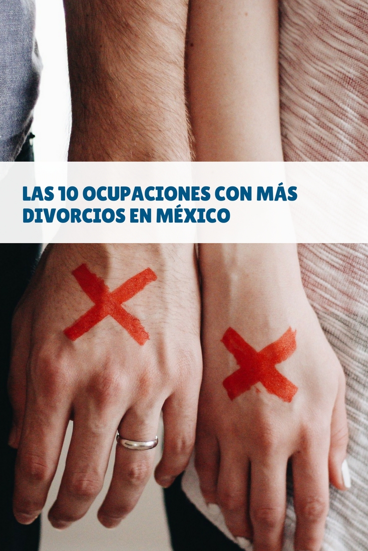 Las 10 ocupaciones con más divorcios en México